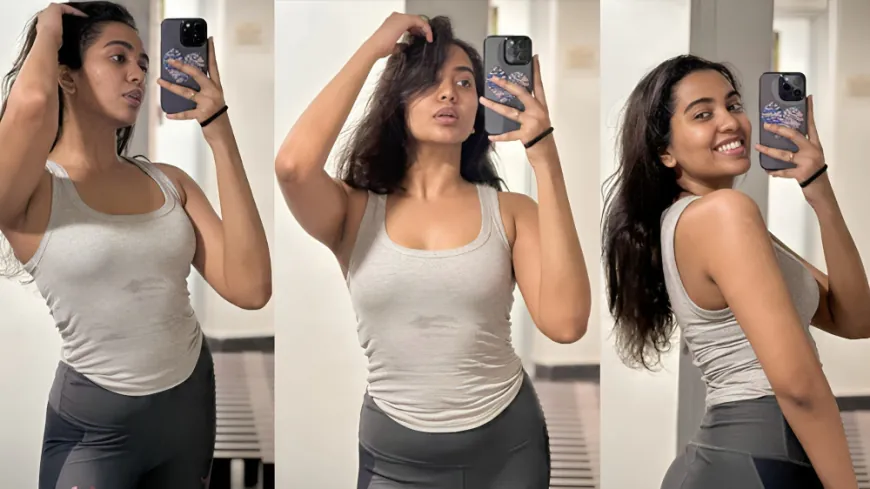 Actress Shivathmika Rajashekar Oozes Oomph In Grey Tank Top